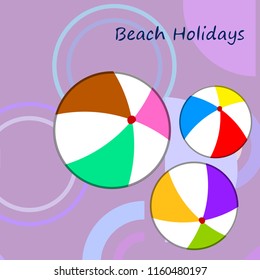 beach ball summer holiday vector background