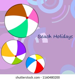 beach ball summer holiday vector background