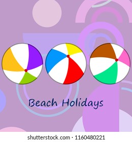 beach ball summer holiday vector background