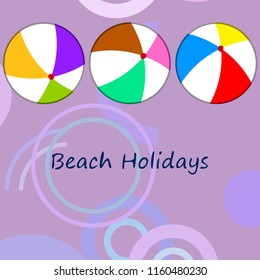 beach ball summer holiday vector background