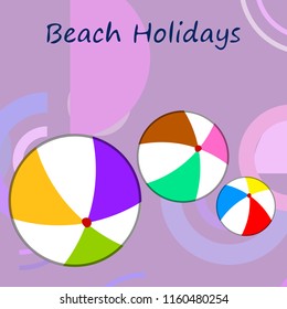 beach ball summer holiday vector background