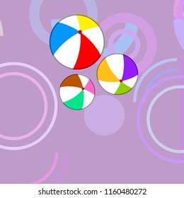 beach ball summer holiday vector background