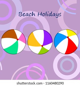 beach ball summer holiday vector background