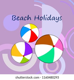 beach ball summer holiday vector background