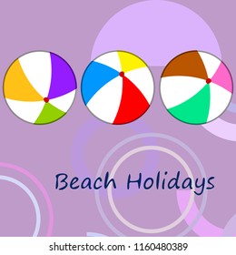 beach ball summer holiday vector background