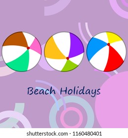 beach ball summer holiday vector background