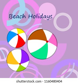 beach ball summer holiday vector background