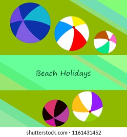 beach ball summer holiday vector background