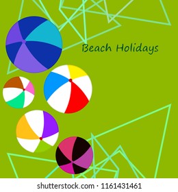 beach ball summer holiday vector background