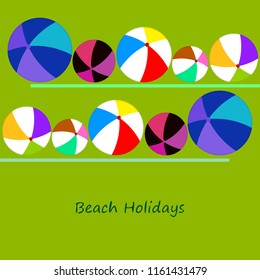 beach ball summer holiday vector background