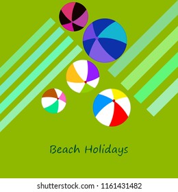 beach ball summer holiday vector background