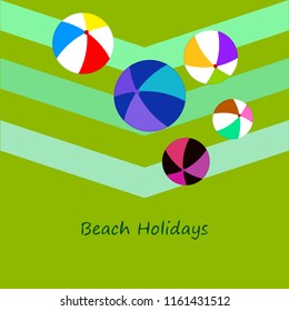 beach ball summer holiday vector background