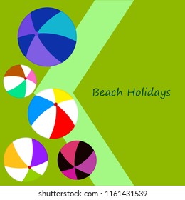beach ball summer holiday vector background