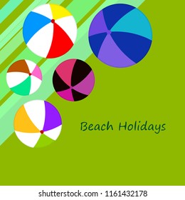 beach ball summer holiday vector background