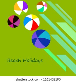 beach ball summer holiday vector background