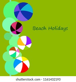 beach ball summer holiday vector background