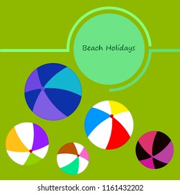 beach ball summer holiday vector background