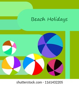 beach ball summer holiday vector background