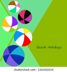 beach ball summer holiday vector background