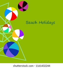 beach ball summer holiday vector background