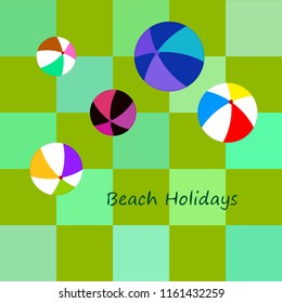beach ball summer holiday vector background
