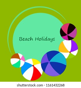 beach ball summer holiday vector background