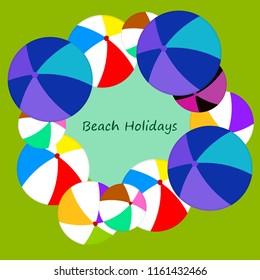 beach ball summer holiday vector background