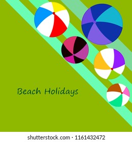 beach ball summer holiday vector background