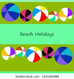 beach ball summer holiday vector background