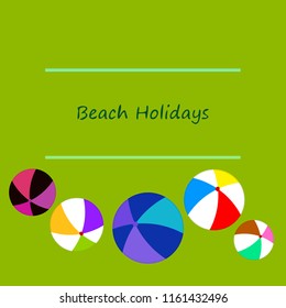 beach ball summer holiday vector background