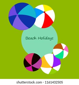 beach ball summer holiday vector background