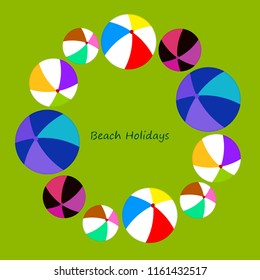 beach ball summer holiday vector background