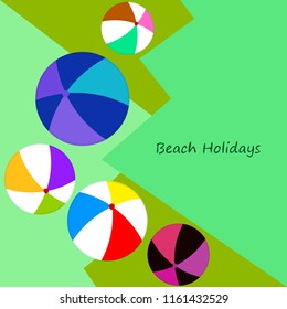beach ball summer holiday vector background