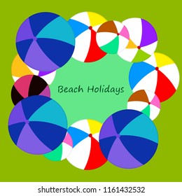beach ball summer holiday vector background