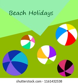 beach ball summer holiday vector background
