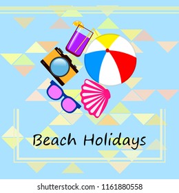 beach ball sunglasses cocktail shell seashell camera