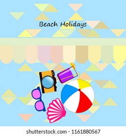 beach ball sunglasses cocktail shell seashell camera