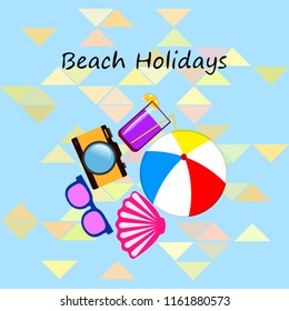 beach ball sunglasses cocktail shell seashell camera