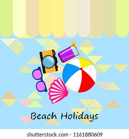 beach ball sunglasses cocktail shell seashell camera