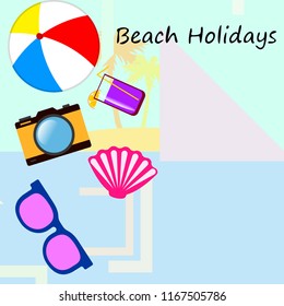 beach ball sunglasses cocktail shell seashell camera f