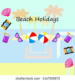 beach ball sunglasses cocktail shell seashell camera f