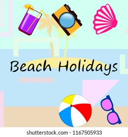 beach ball sunglasses cocktail shell seashell camera f