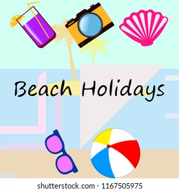 beach ball sunglasses cocktail shell seashell camera f