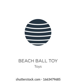 Beach ball toy icon vector. Trendy flat beach ball toy icon from toys collection isolated on white background. Vector illustration can be used for web and mobile graphic design, logo, eps10