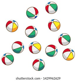 beach ball vector clipart design