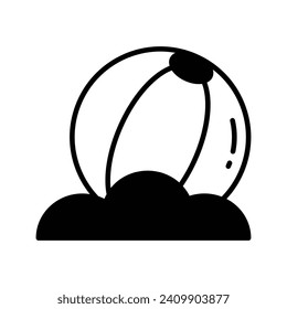 Beach-Ball-Vektordesign, für Sommer und Strand, Freizeit und Spaß-Zeit