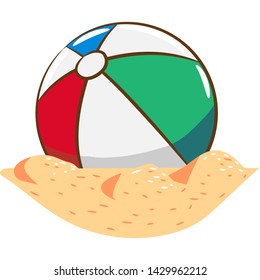 beach ball vector graphic clipart design