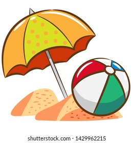 beach ball vector graphic clipart design