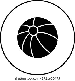 Beach Ball, Vektorsymbol. Kann für Druck-, Mobil- und Web-Anwendungen verwendet werden.