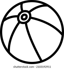 Icono de diseño de vectores de bola de playa